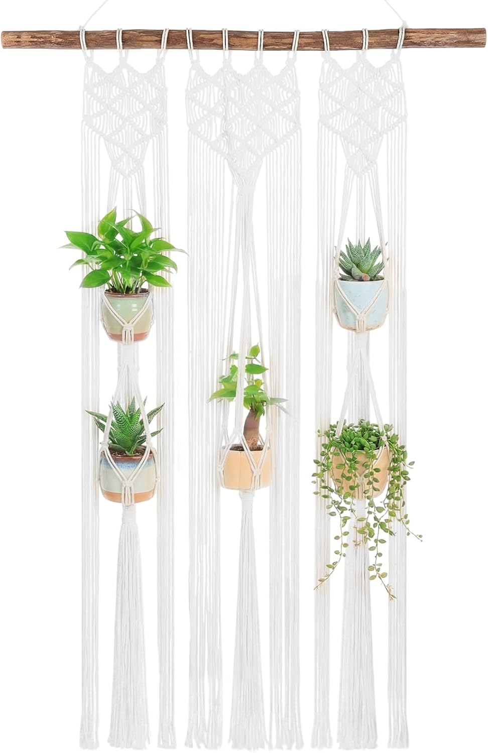 Thyle Macrame Plant Hanger Indoor Woven Boho Rope Decorative Flower Pot Hanging Holder Bohemian Plant Floating Shelve