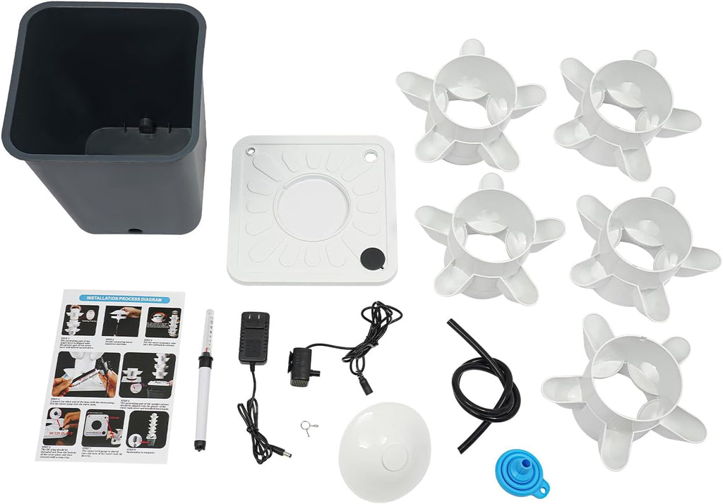 Hydroponics Growing System Kit & Vertical Indoor Garden Planter, 25-Pod Hydroponic Mechanism Indoor Plants, Herbs