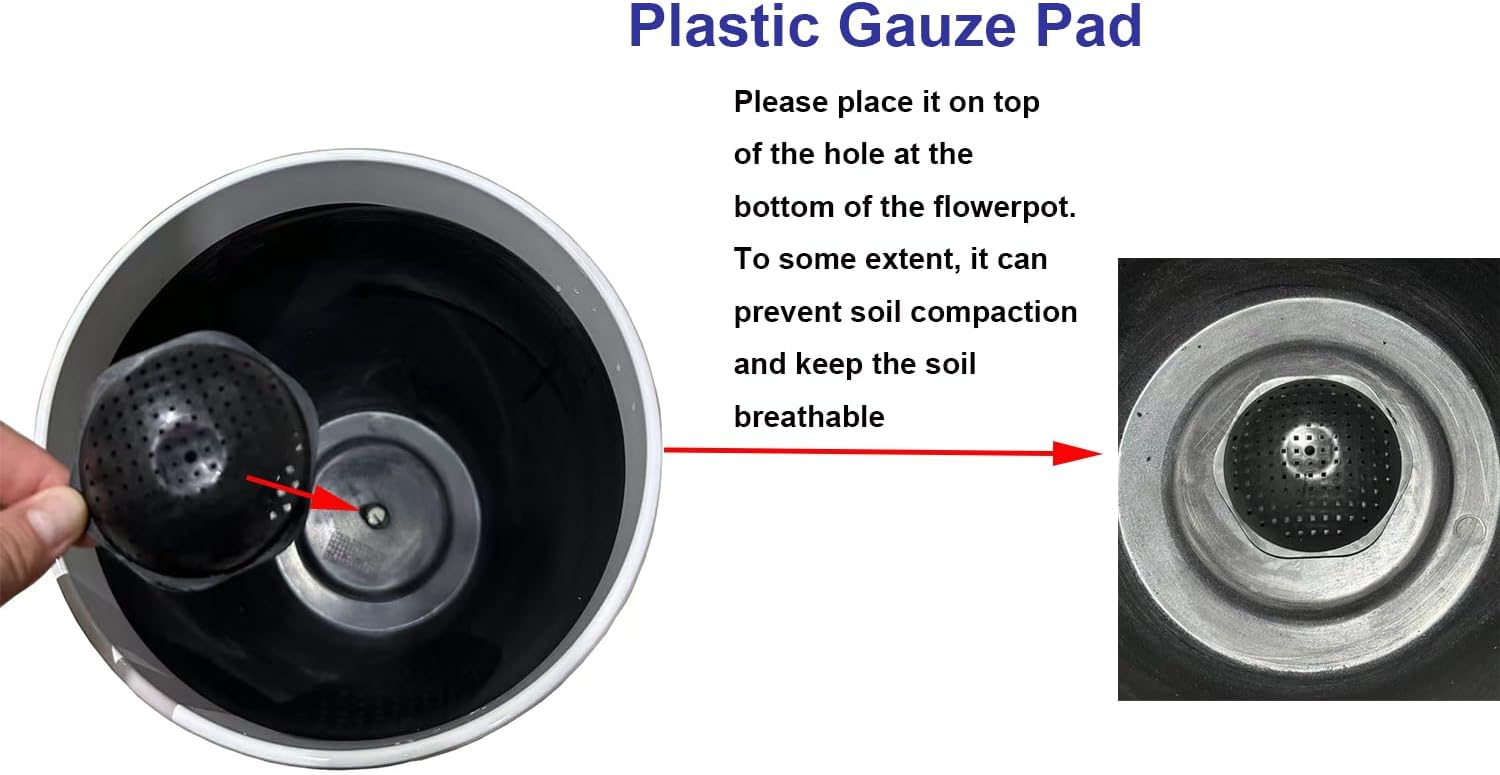 24,21,11 Inch Large Plastic Planters with Drainage Hole and Saucer - Set of 3 Tall Plant Pots Indoor Flower Pot Tall