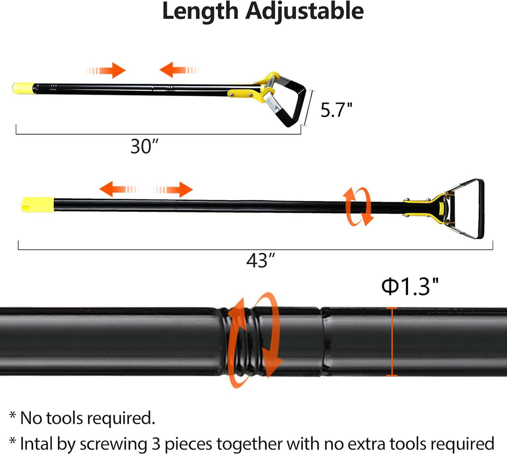 DonSail Hoe Garden Tool - Scuffle Garden Hoes for Weeding Gardening Long Handle Heavy Duty - Adjustable Weeding Loop