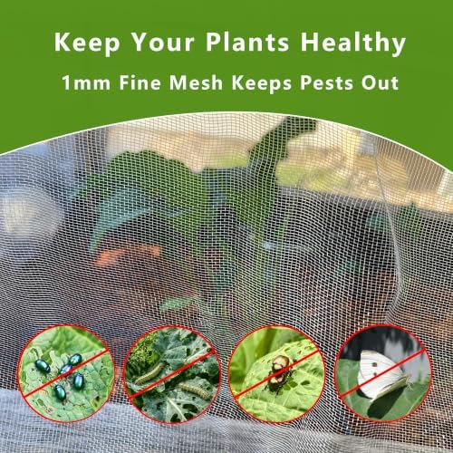 Durable Garden Fine Mesh Netting, 10x33ft Insect Netting for Plant