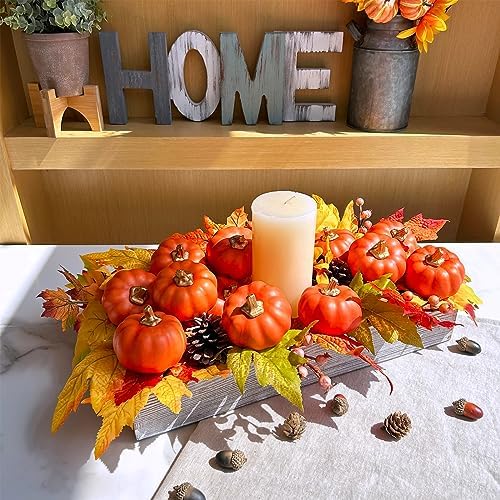 Winlyn 12 Pcs Small Harvest Orange Artificial Pumpkins Decorative Fall Pumpkins Dark Orange Faux Foam Pumpkins for Rustic Farmhouse Halloween Thanksgiving Party Table Centerpiece Autumn Home Décor
