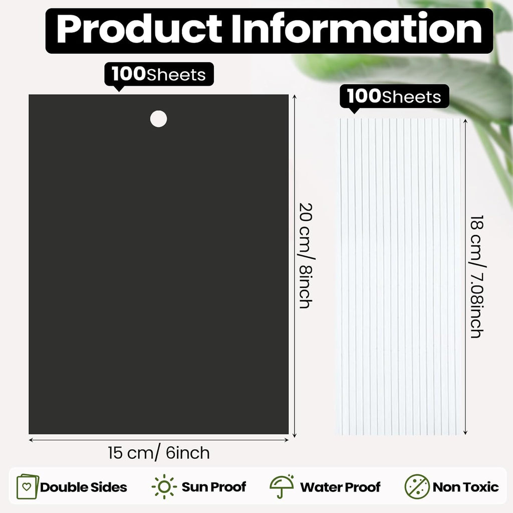Qualirey 50 Pcs Sky Blue Sticky Traps 6x8in for Gnats Indoor | Dual-sided for Fungus Gnats Fruit Flies Whiteflies
