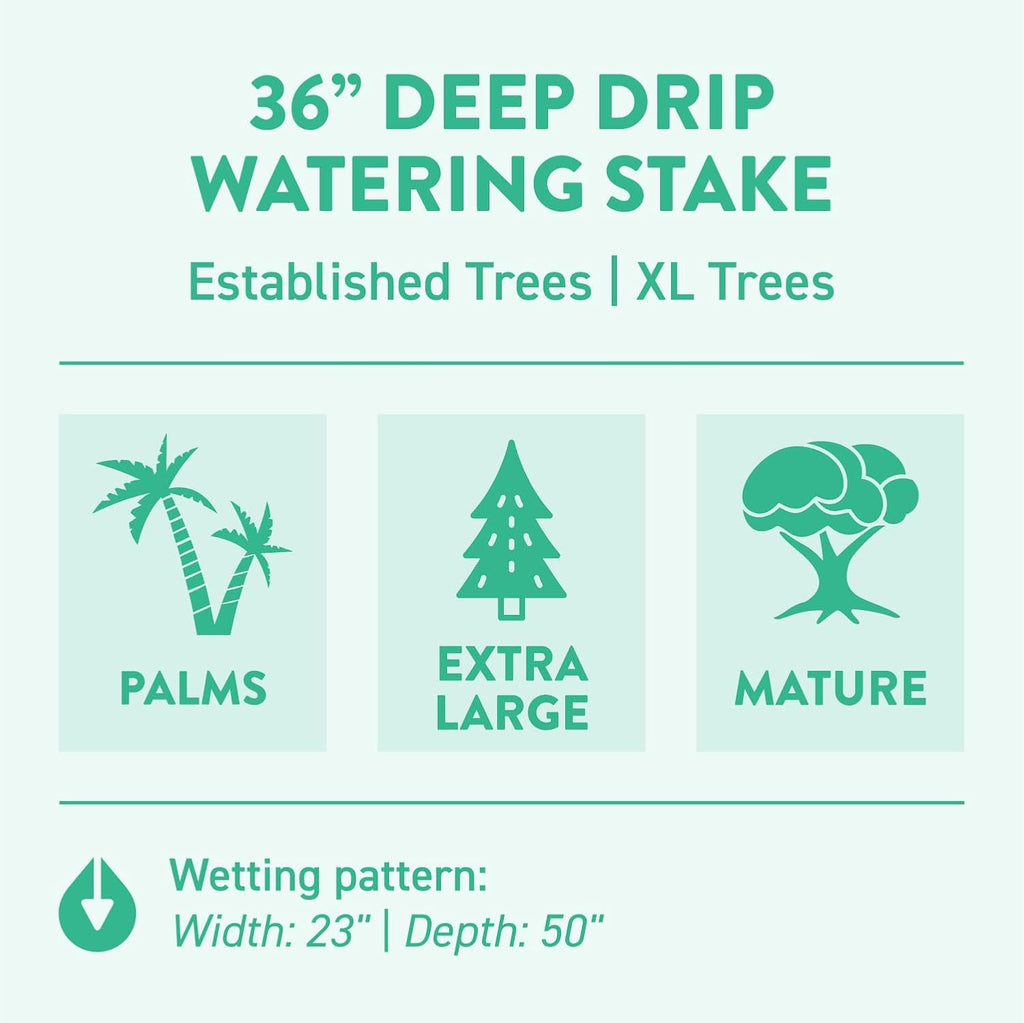 36 in. DEEP DRIP Large Tree Watering Stake (3 Pack) | UV-Protected ABS Plastic Tree Irrigation Spike for Extra-Large