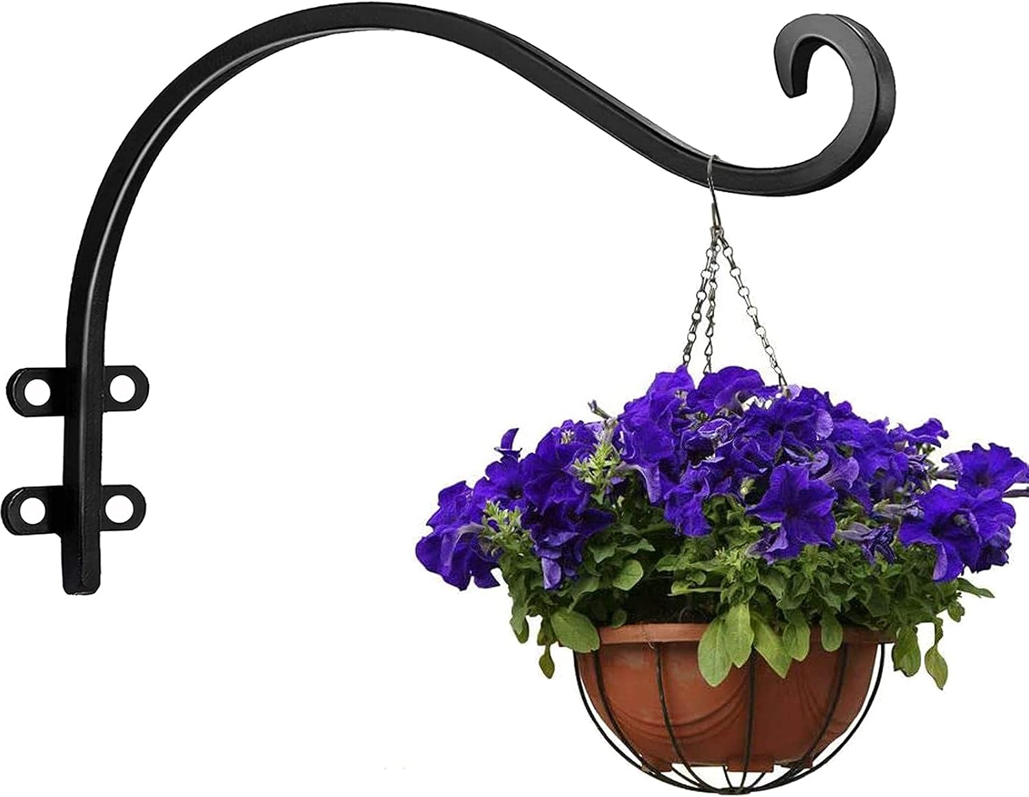 4 Pack Heavy Duty Plant Hanger Bracket, 12Inch Hanging Brackets for Plants Outdoor and Indoor, 80lbs Holding Capacity