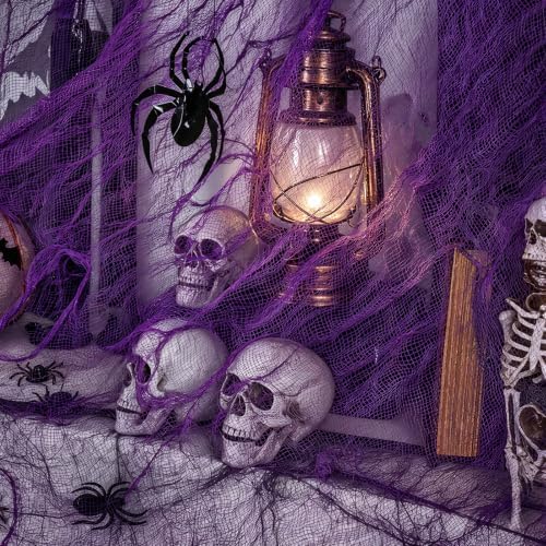 600 x 80 in Halloween Creepy Cloth for Yard and Outdoor Decorations, Purple