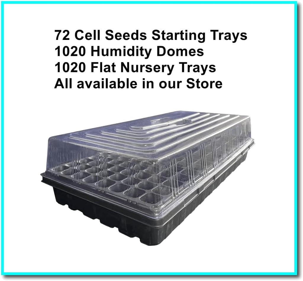 RooTrimmer 72 Cell Seed Trays, Thick Durable 72 Cell Plug Tray Seedling Plastic Nursery Tray for 1020 Flat Germination