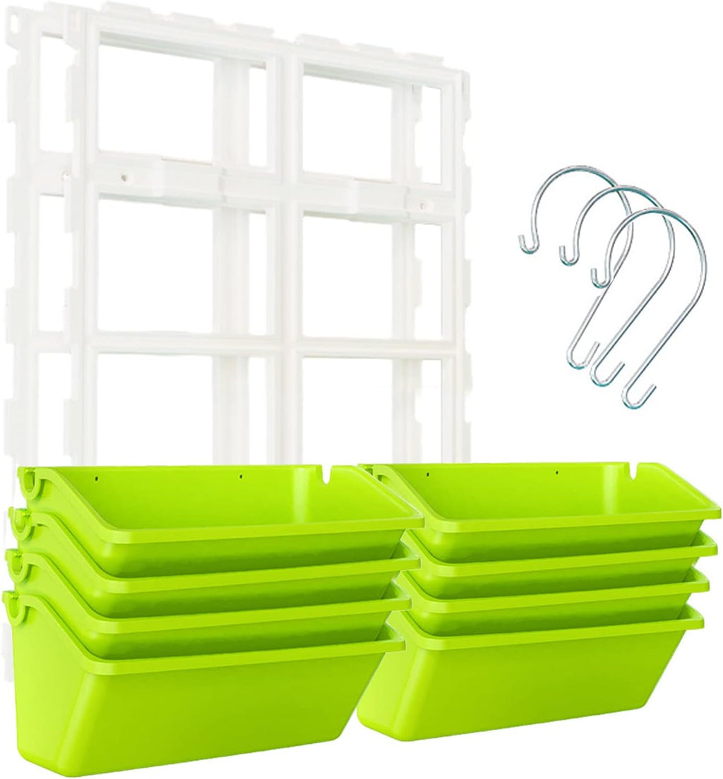Vertical Garden Wall Planter, Wall Mounted Planter 4-Tier 8 Pockets Vertical Garden Wall Planter Raised Beds Hanging