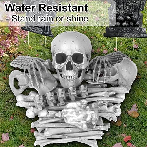 GameXcel 35 Pcs Life Size Skeleton Bones with Skull - Bag of Bones Decor