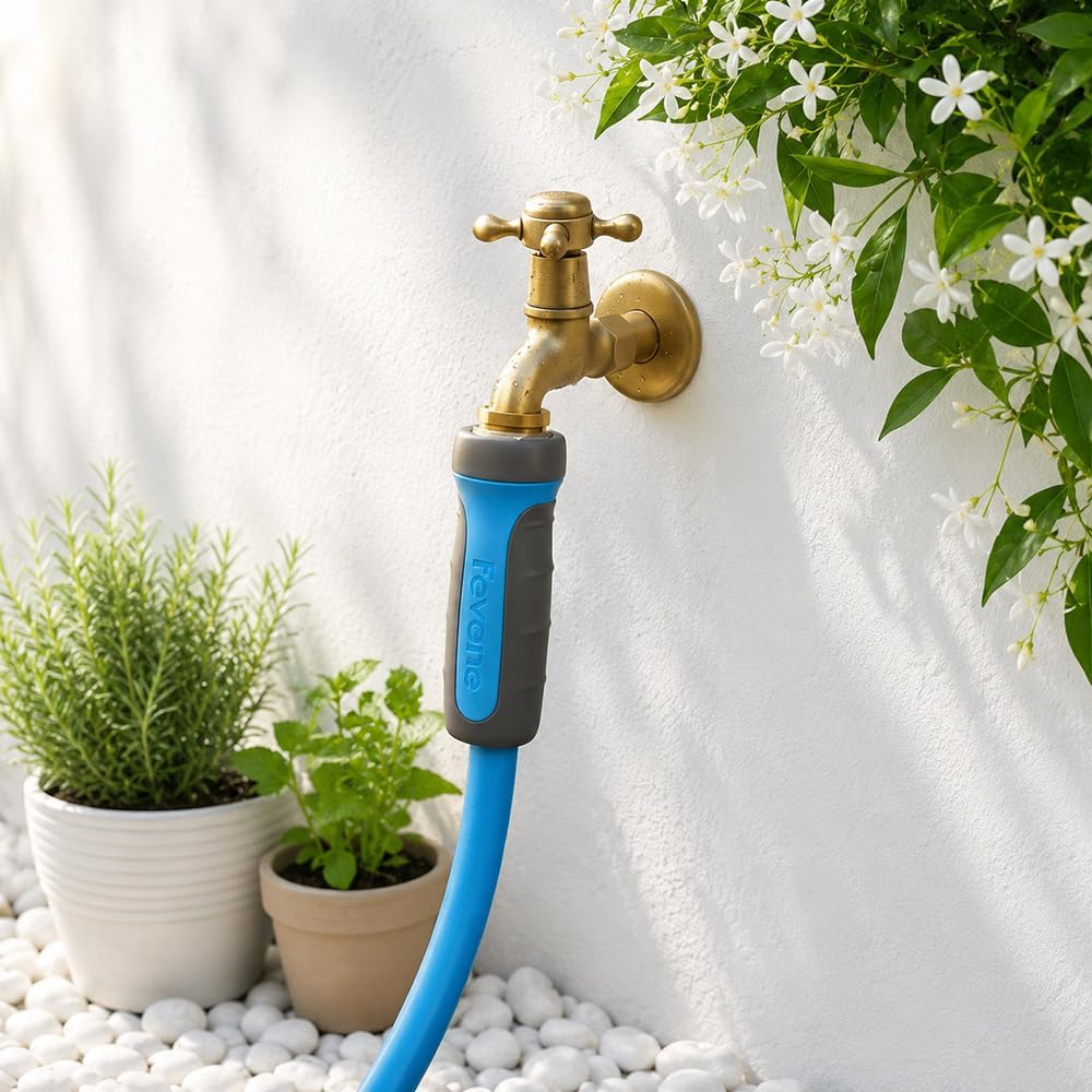 Heavy Duty Garden Hose 105 ft, Hybrid Polymer Water Hose | Flexible, Leak-Free, Lightweight, 5/8 ID, 600 PSI, 3/4 GHT