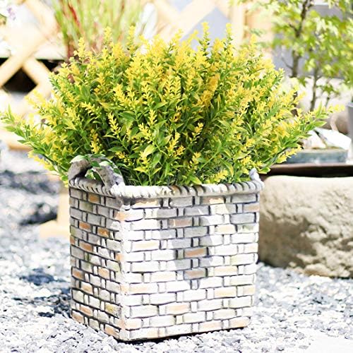 RECUTMS 8Pcs Artificial Lavender Flowers for Outdoor Decoration,Fake Shrubs