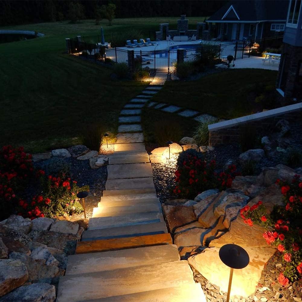 Low Voltage Path Light Cast Aluminum Landscape Lighting | Pathway Lights Walkway Driveway Yard Garden Lighting