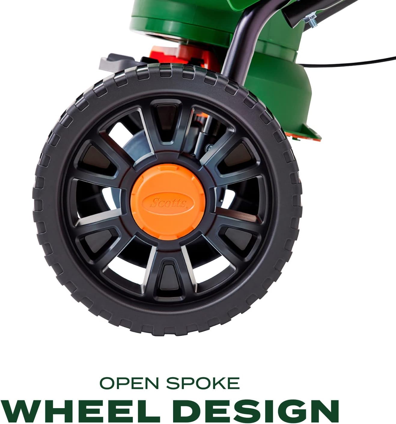 Scotts Turf Builder EdgeGuard DLX Broadcast Spreader for Seed, Fertilizer, Salt, Ice Melt, Holds up to 15,000 sq.ft.