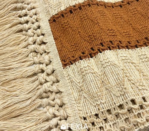 Boho Table Runner for Home Decor 12x72 Fall Coffee Table Decor Caramel