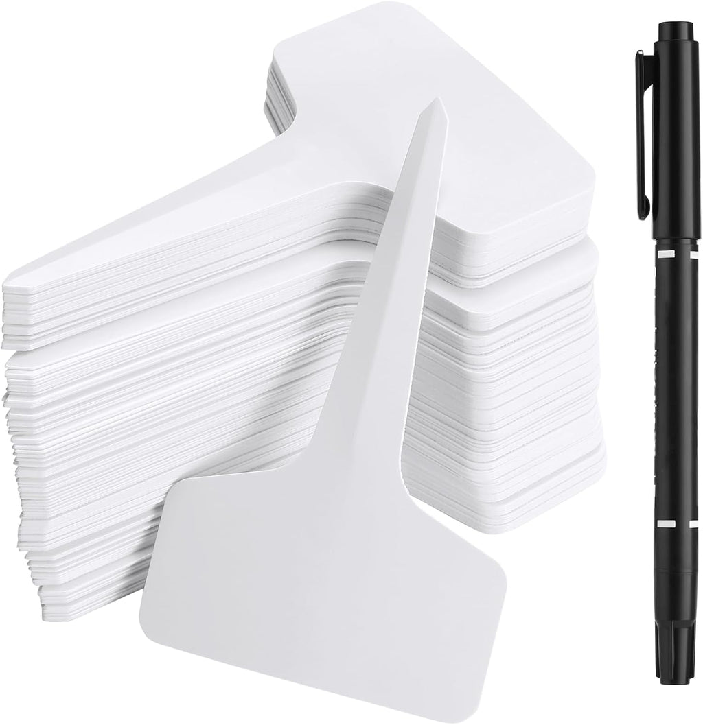 500 PCS Plant Labels T-Shape, 4 Inch Potted Plant Name Tags Plastic, White