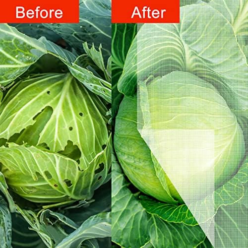 Agfabric Garden Netting 6'x10' Insect Pest Barrier Bird Netting for Garden Protection,Row Cover Mesh Netting for Vegetables Fruit Trees and Plants,White