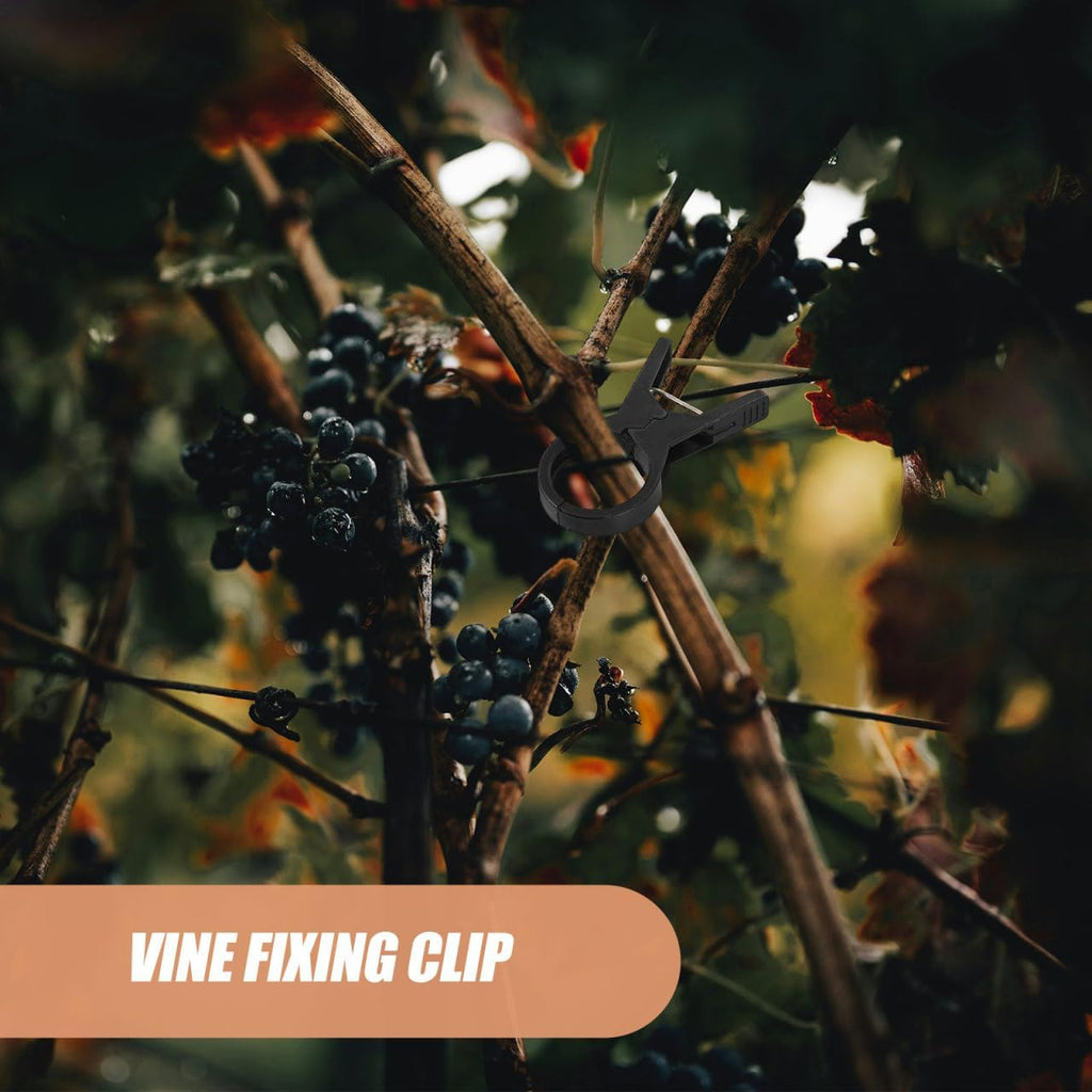 BESPORTBLE Tie the Vine Clip 100Pcs Black Plastic Garden Clips for Tomato and Cucumber Support Durable Plant Ties for