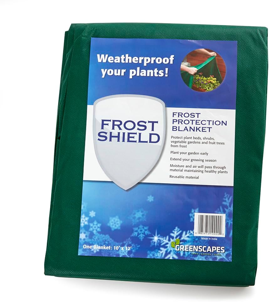 Frost Blanket 10' x 12', Plant Protection Cover for Cold Weather, Reusable Garden Freeze Cloth (Pack of 2)