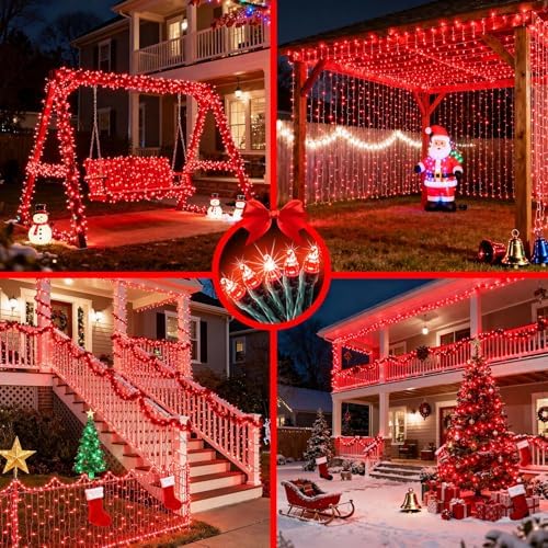 WUXYIYANG 750 LED 240FT Red Valentine Lights, 12 Pro Modes and Timer Memory