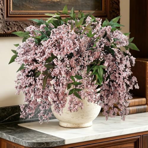 43 Inch Artificial Nandina Berry Stems for Vase Realistic Faux Berry Spray