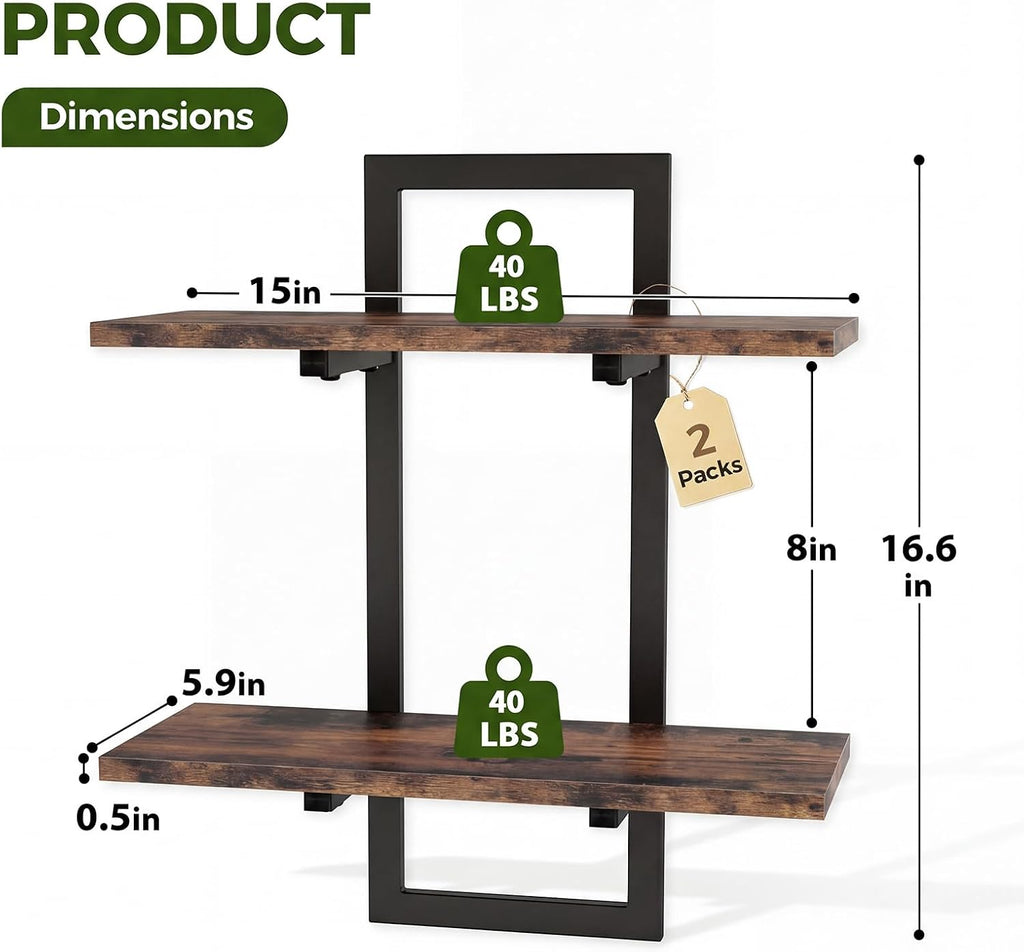 Bamworld Floating Shelves for Wall Planters Indoor Hanging Plant Shelves | Plant Holder Wall Decor Plant Stand Indoor