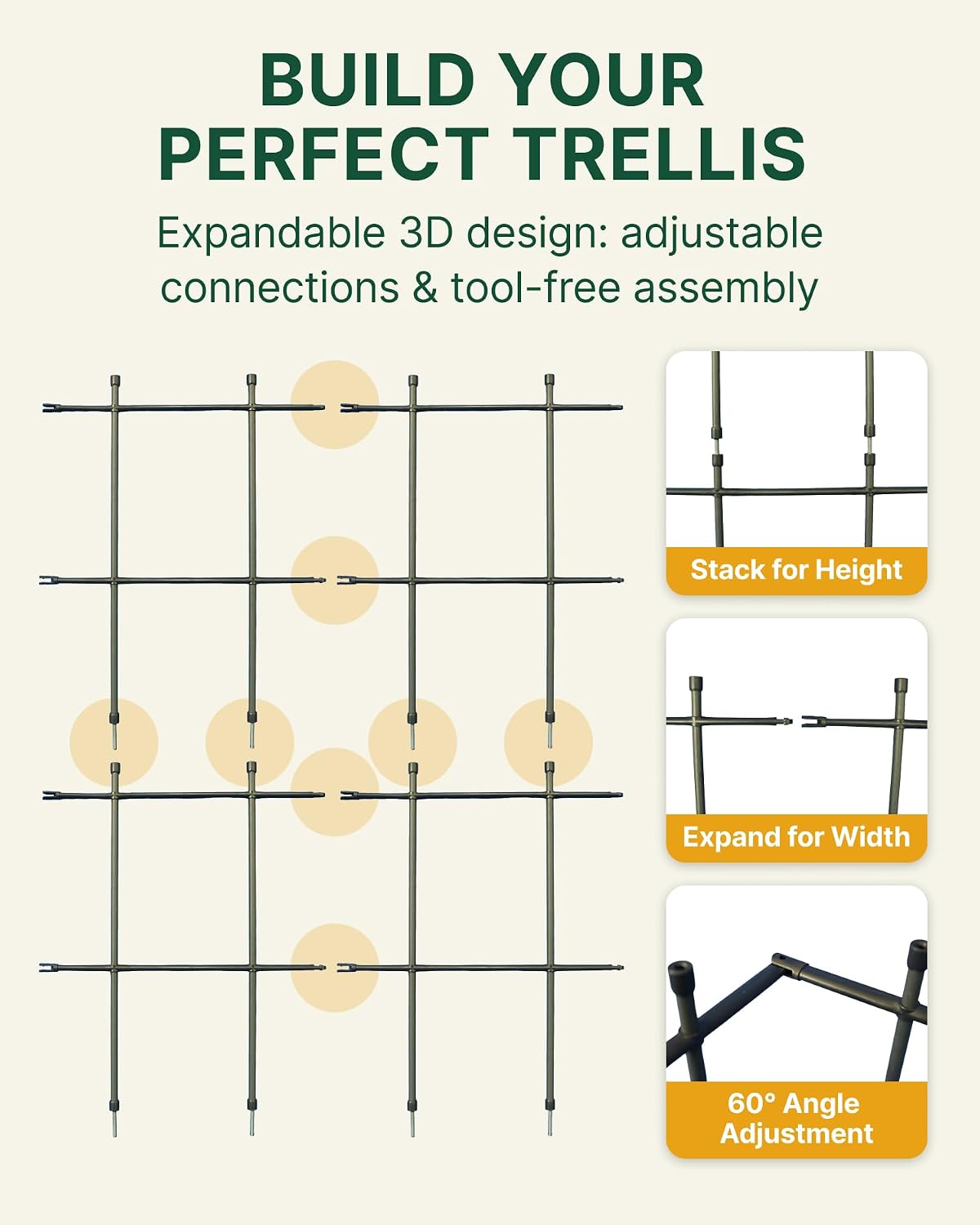 DAIM Multi Link Trellis Plant Support Garden Trellis for Climbing Plants Outdoor Plant Supports for Indoor Plants