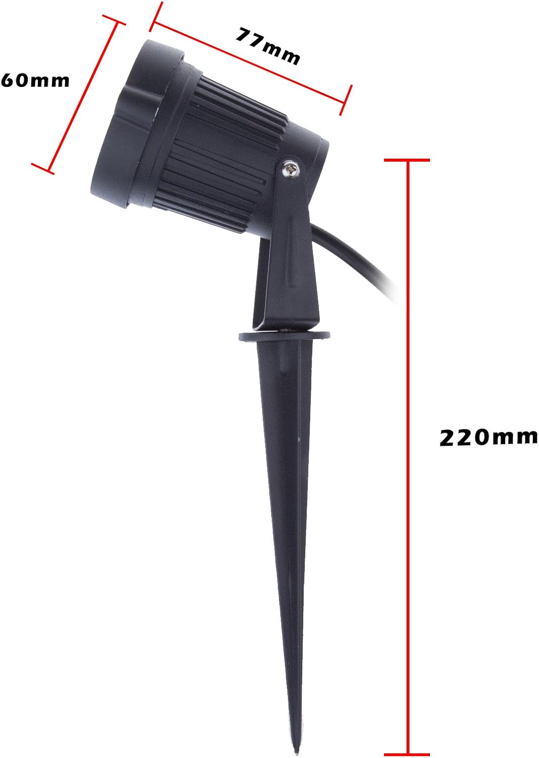 Low Voltage Landscape Light 5W 12V LED Landscape Lighting Warm White 2 Pack | Waterproof Spotlight Outdoor with Spiked