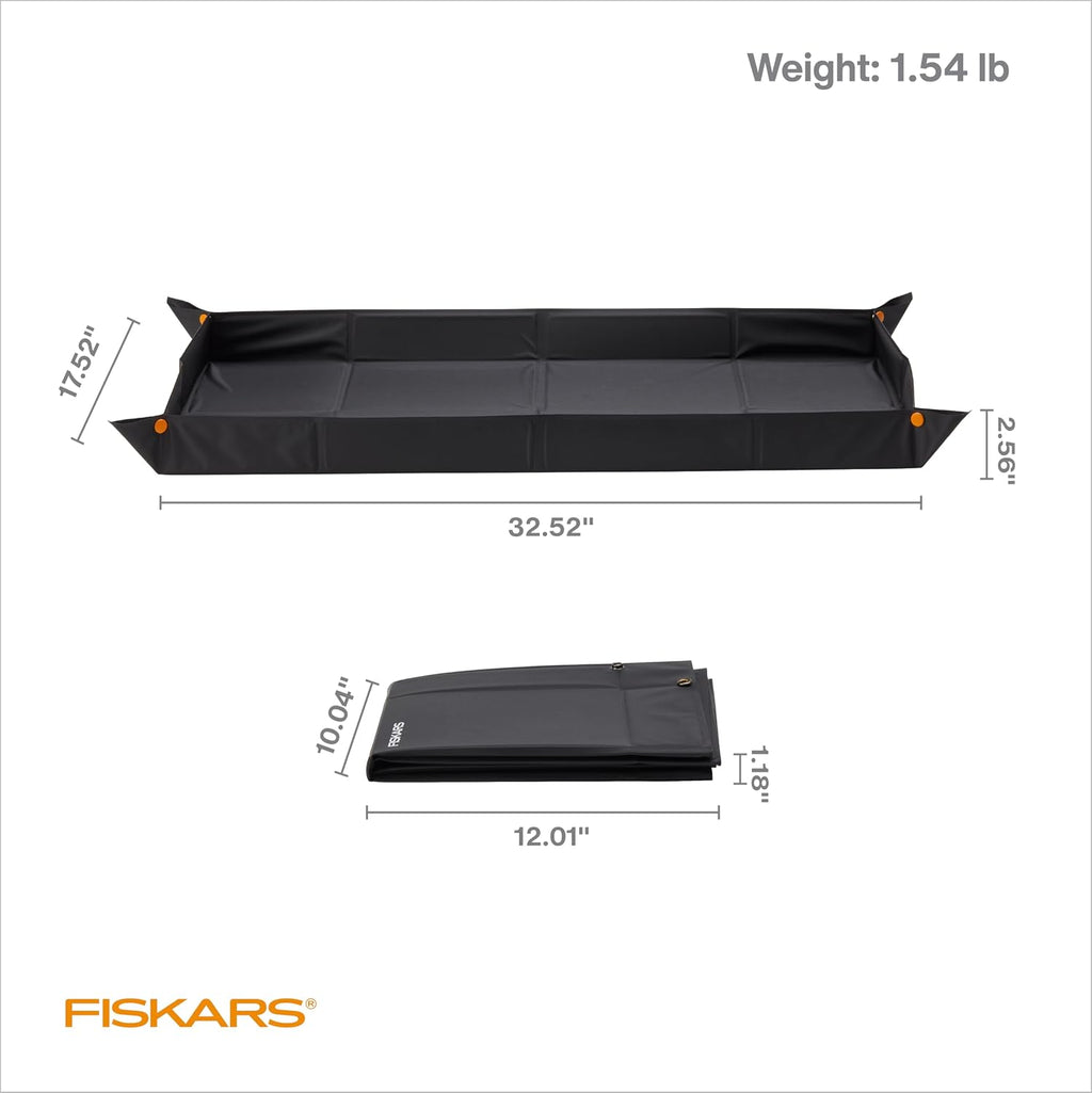 Fiskars 32.5" x 17.5" Large Repotting Mat for Indoor Garden Transplanting | Soil Mess Control, Foldable and Water