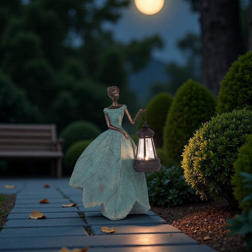 Guichifun Fairy Statues Garden Decor with Solar Lights Gifts for Women | Resin Garden Statues, Outdoor Decor, Patio
