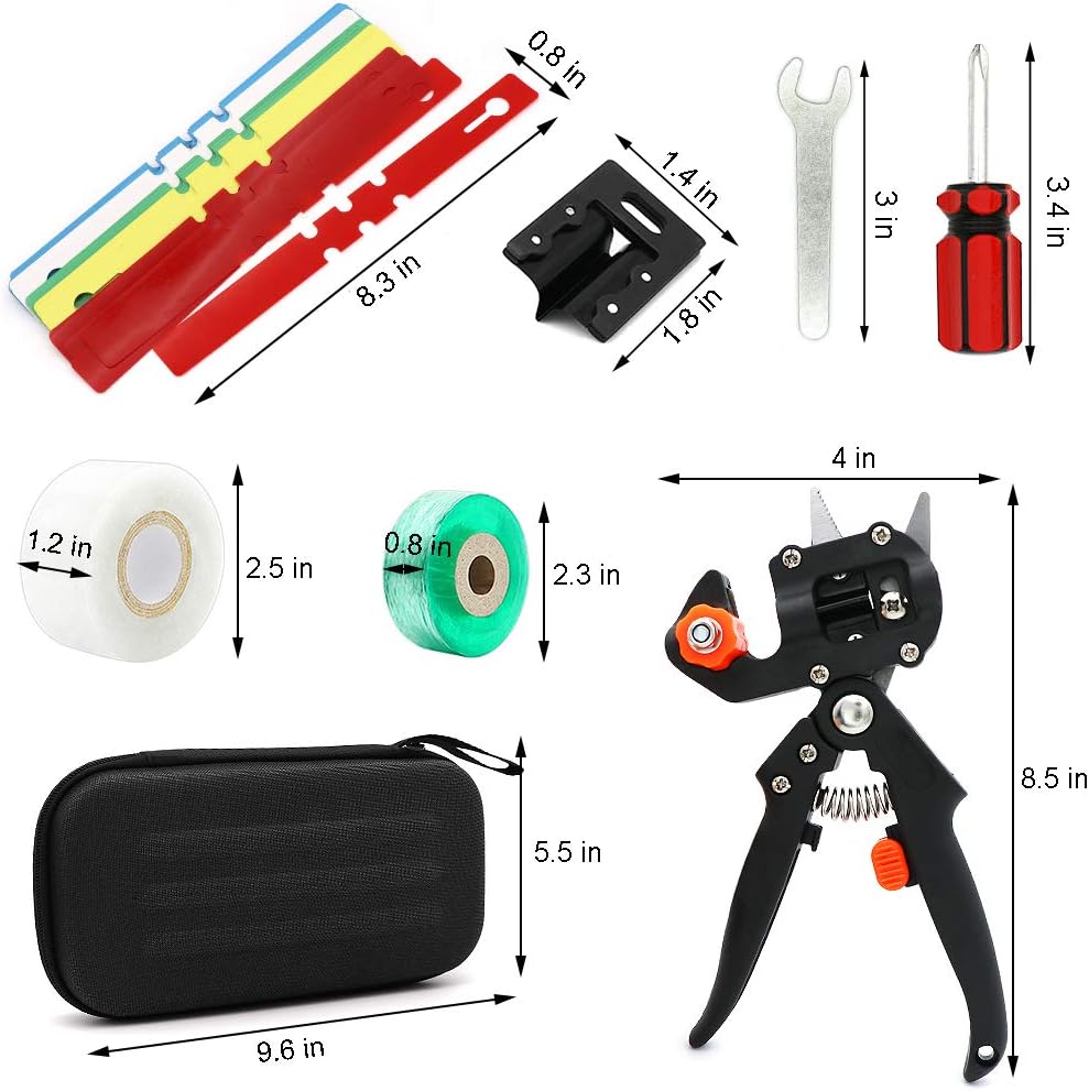 ZALALOVA Garden Grafting Tool Kits, 2 in 1 Pruning Tools | Including Grafting Knife Replacement Blades Grafting Tapes