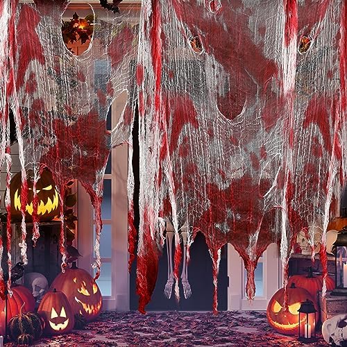 197x78.7in Halloween Creepy Cloth for Yard and Outdoor Decorations,Blood