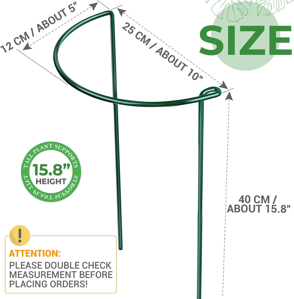 LEOBRO Plant Support Plant Stakes, 12pcs Peony Cages and Supports, Metal Garden Stakes Plant Supports, Plant Support