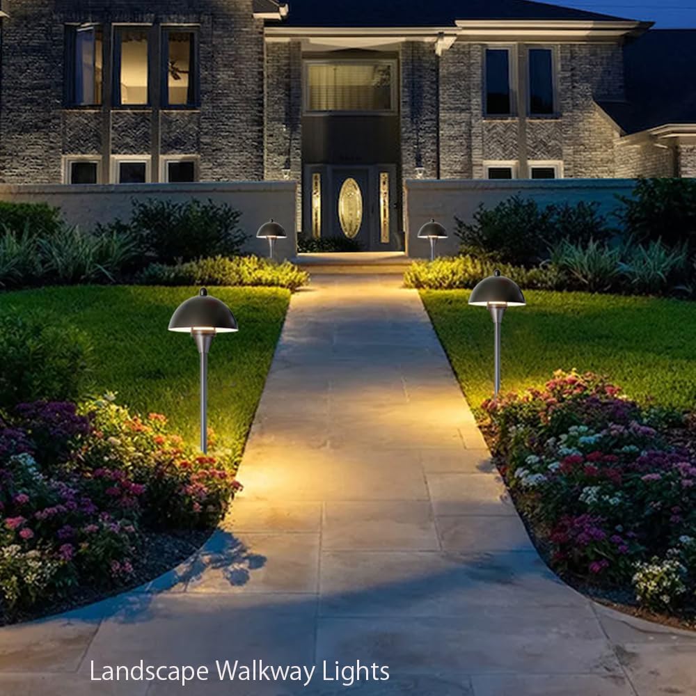 Arrownine Low Voltage Landscape Lighting Pathway Lights Replaceable G4 LED | 12-24V Path Lights Outdoor Landscaping