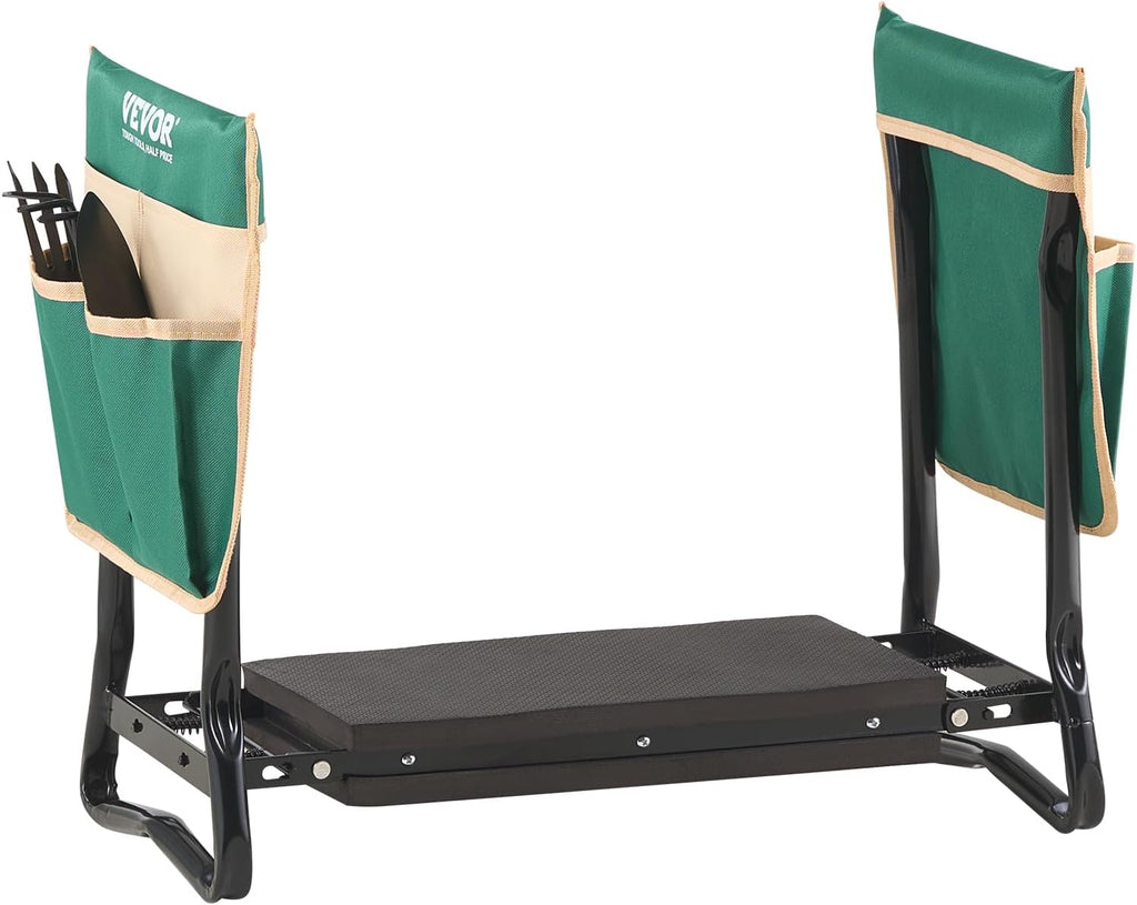 VEVOR Garden Kneeler and Seat, 330 lbs Load Capacity, 8" EVA Wide Pad, Foldable Garden Stool, Kneeling Bench for