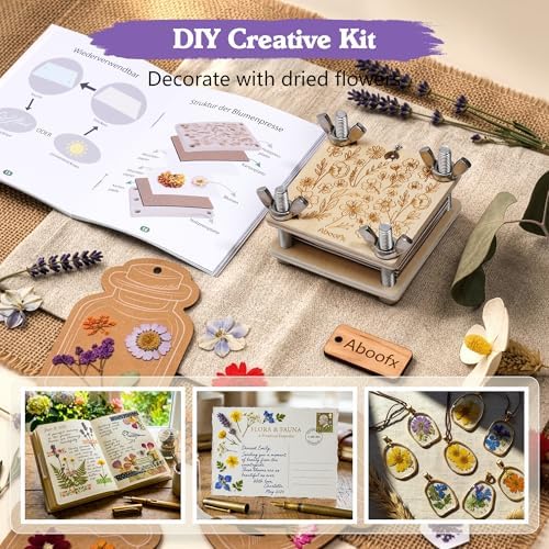 Aboofx Mini Flower Press Kit for Small Flowers Drying for Nature Lover