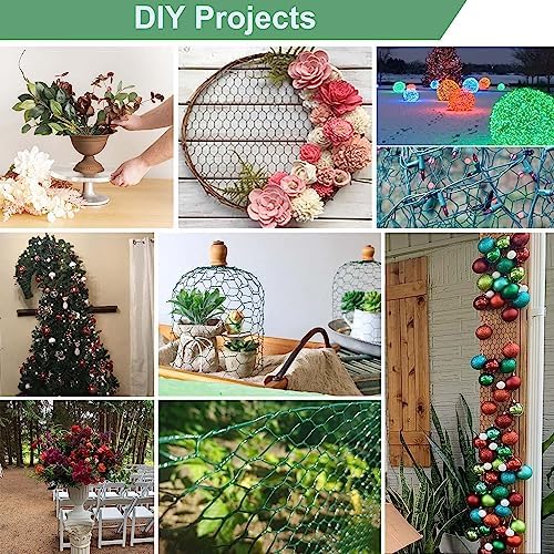 Mklsit Chicken Wire for Floral Arrangements, 15.7 x 157 Inches, Green
