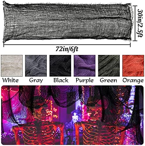 Legigo 6 Pack Halloween Creepy Cloths, Halloween Fabric Yard Decorations