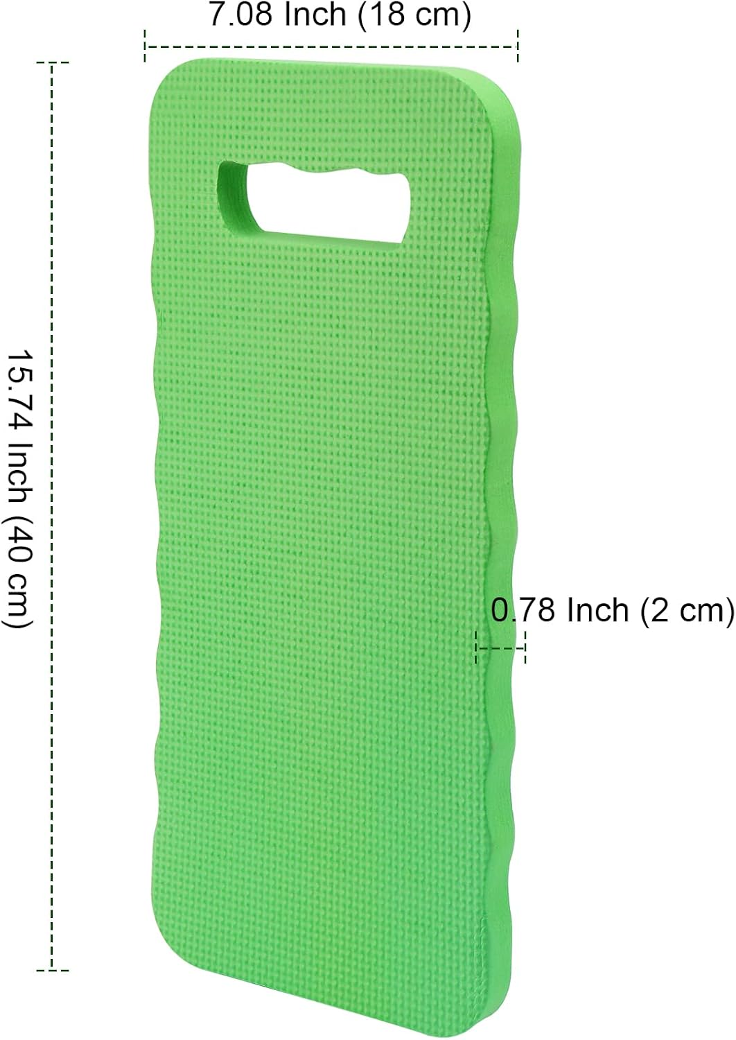 PINGEUI 12 Pack 15.7x7x0.78 Inches Green Garden Kneeling Pad, Thick Garden Kneeler Pad Kneeling Mat, Garden Knee