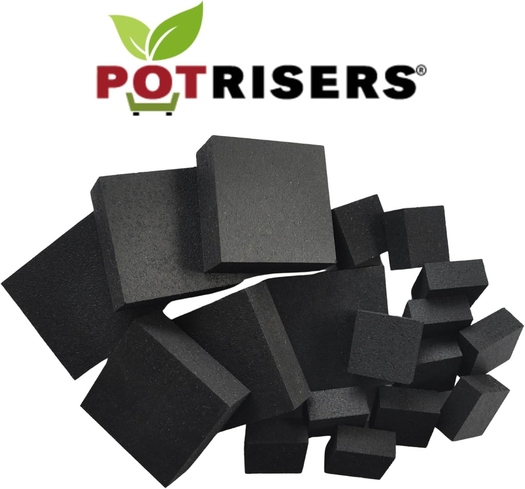 Combo Pack 18 Pieces (12 Standard 1" + 6 Large 2") | Invisible Pot Feet & Plant Risers | Drainage & Airflow for