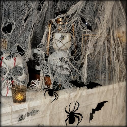 600 x 80 in Halloween Creepy Cloth for Yard and Outdoor Decorations, Beige