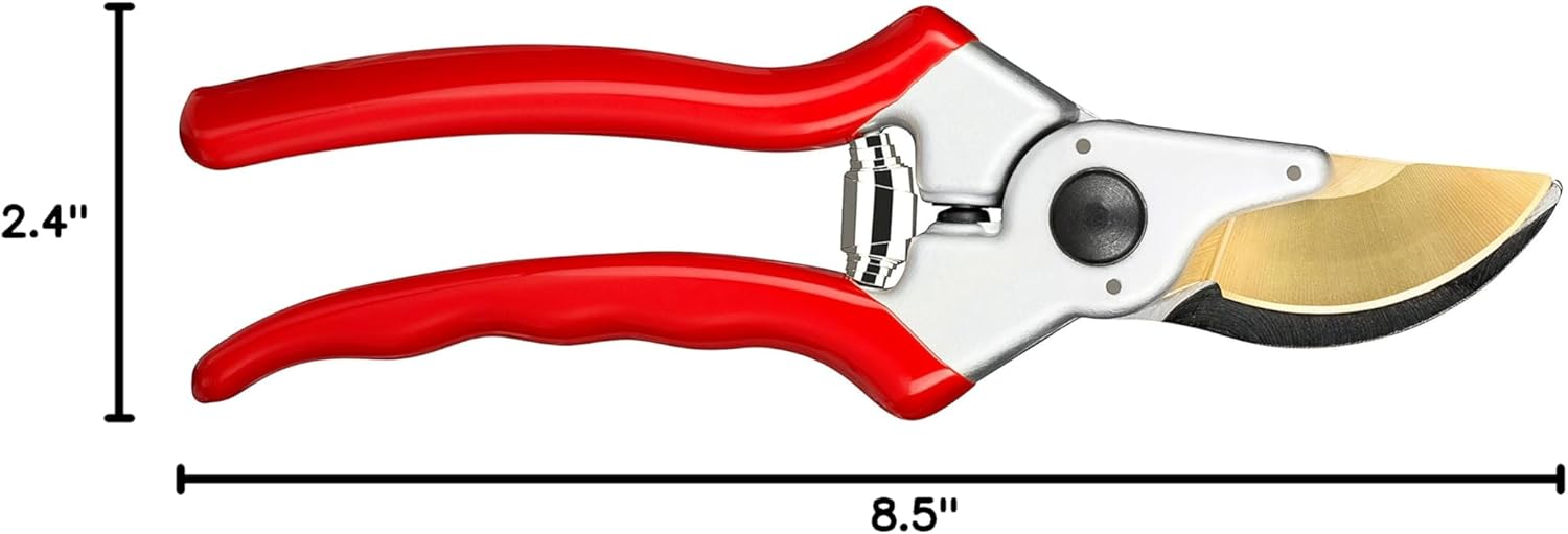 Haus & Garten ClassicPRO 8.5" Professional Premium Titanium Bypass Pruning Shears - Use As Pruners, Garden Shears