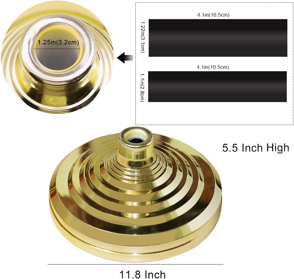 HOOSUN Base Stand for Flag Indoor Outdoor,Flag Pole Floor Stand Base Hold Flagpole Indoor Gold Banner Holder for