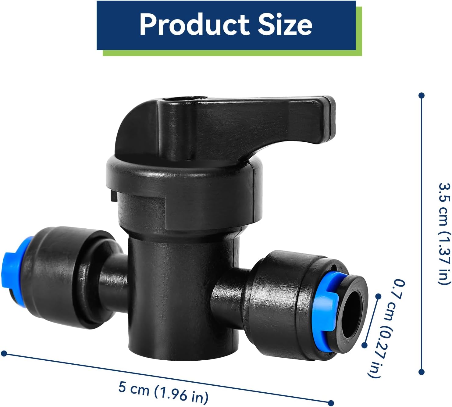 20 Pack 1/4" Drip Irrigation Shut Off Valve, Quick Connect Universal Drip Irrigation Tubing Coupling Valve, Connector