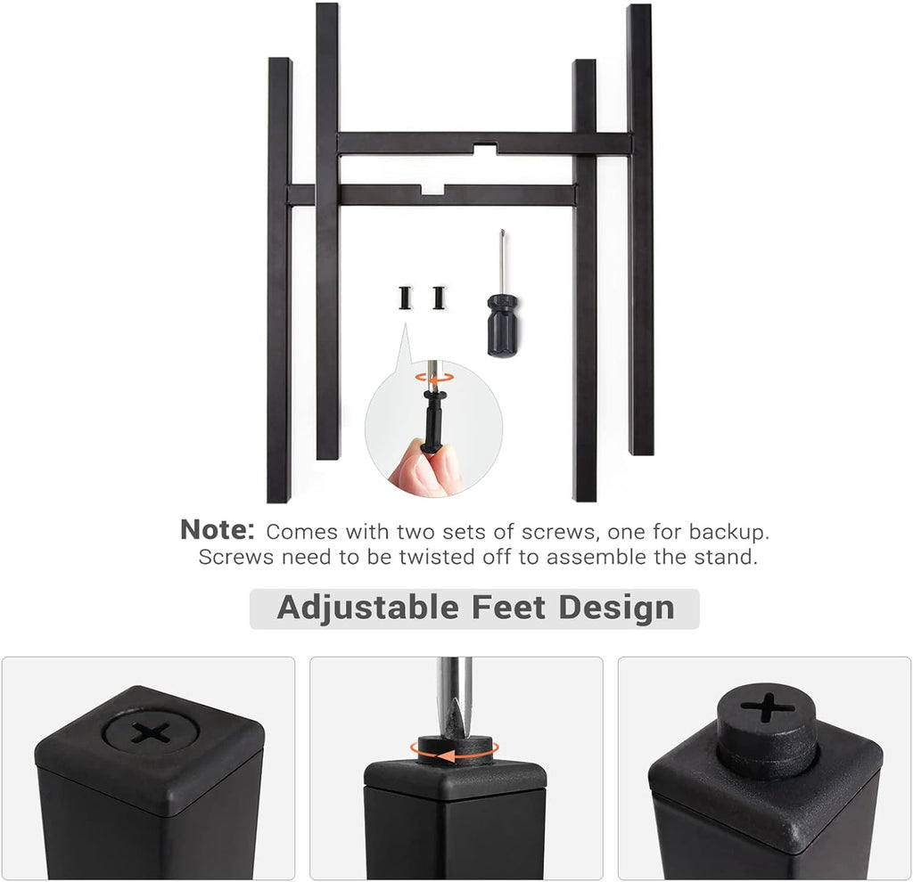 Mkono Plant Stand Indoor, Tall Metal Flower Pot Holder, Fit 8-10” Pot Black | Modern Style, Non-slip Foot Pads, Stable