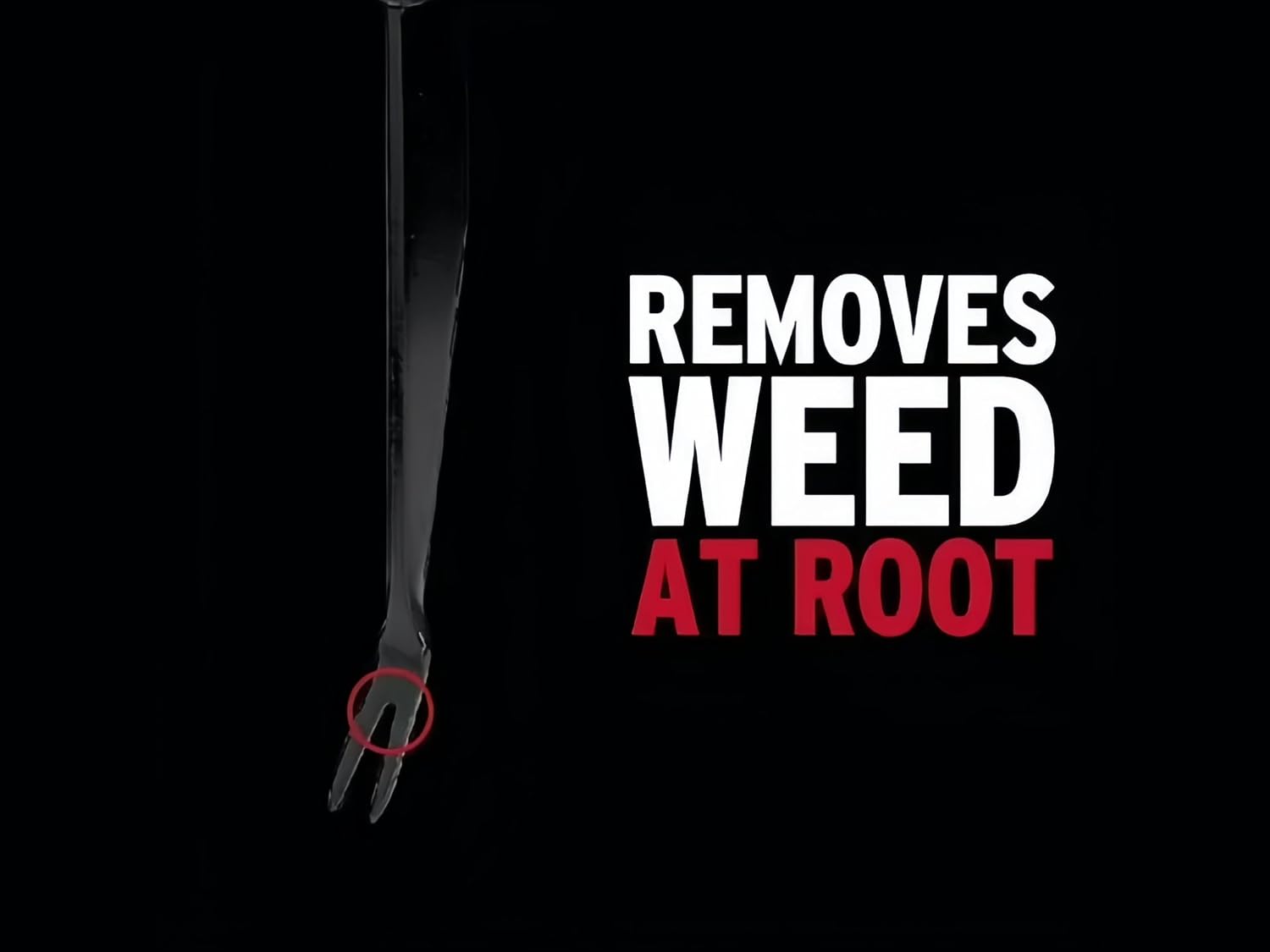 40 Inch Extended Reach Garden Weeder, Long Handle Weed Remover Tool with Ergonomic Grip & Fork-Tip Blade, Stand Up