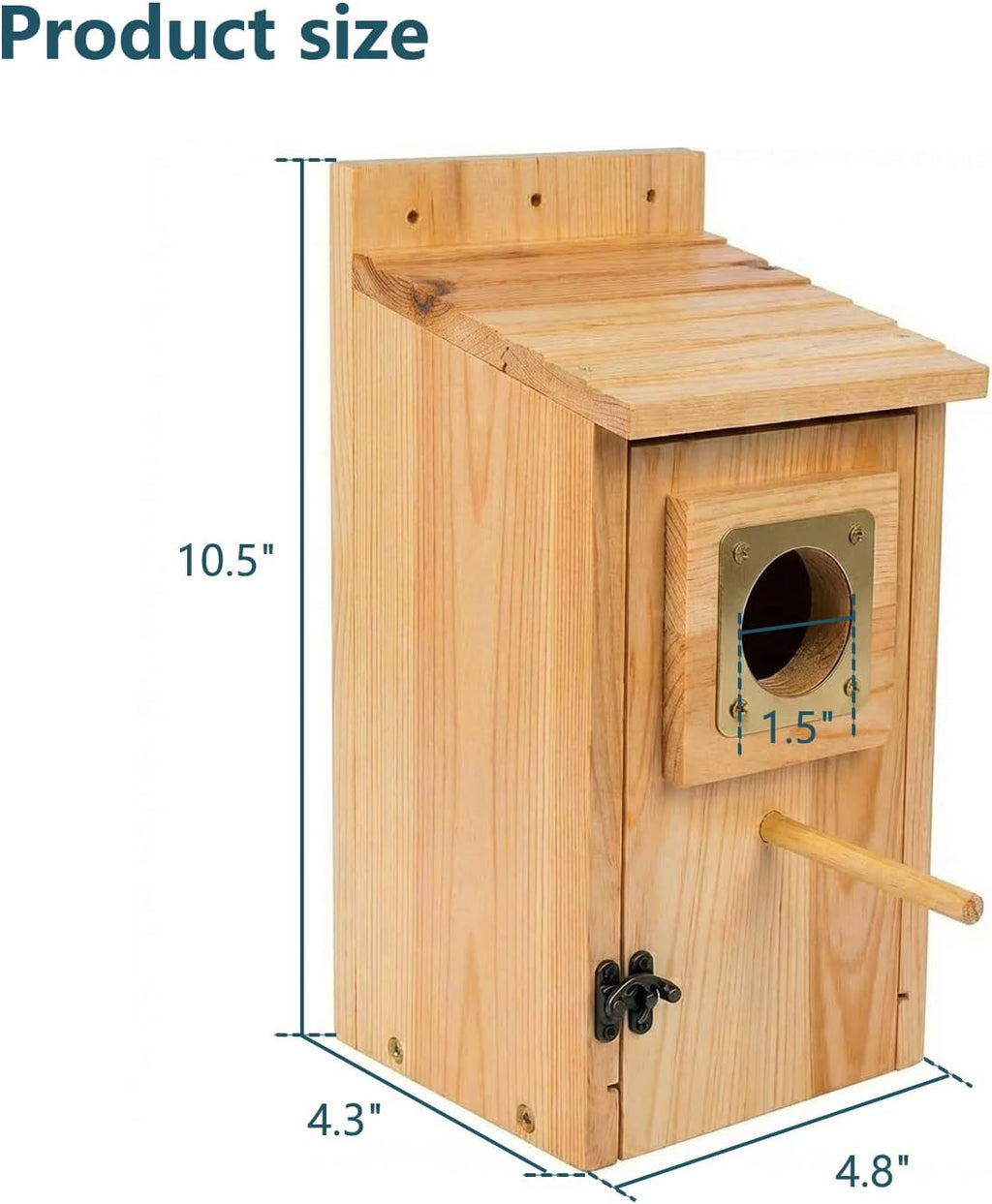 Bird Houses for Outside Clearance with Copper Guard, Pine Bird House Outdoor, Bluebird Finch Swallow Wren Chickadee No
