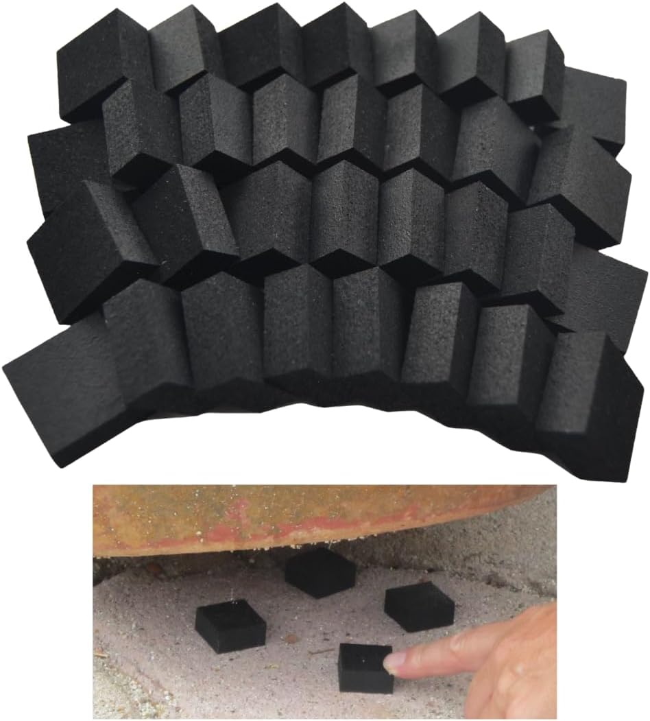 32 Pack Standard 1" Wide x 1/2" Tall Value Pack | Invisible Pot Feet & Plant Risers | Drainage & Airflow for Planters