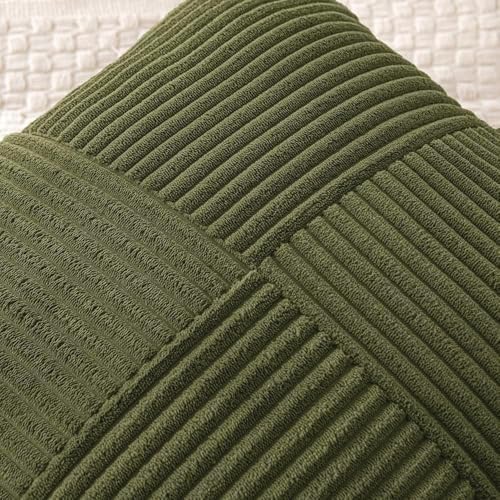 MIULEE Olive Green Decorative Throw Pillow Covers for Couch 18x18 Inch