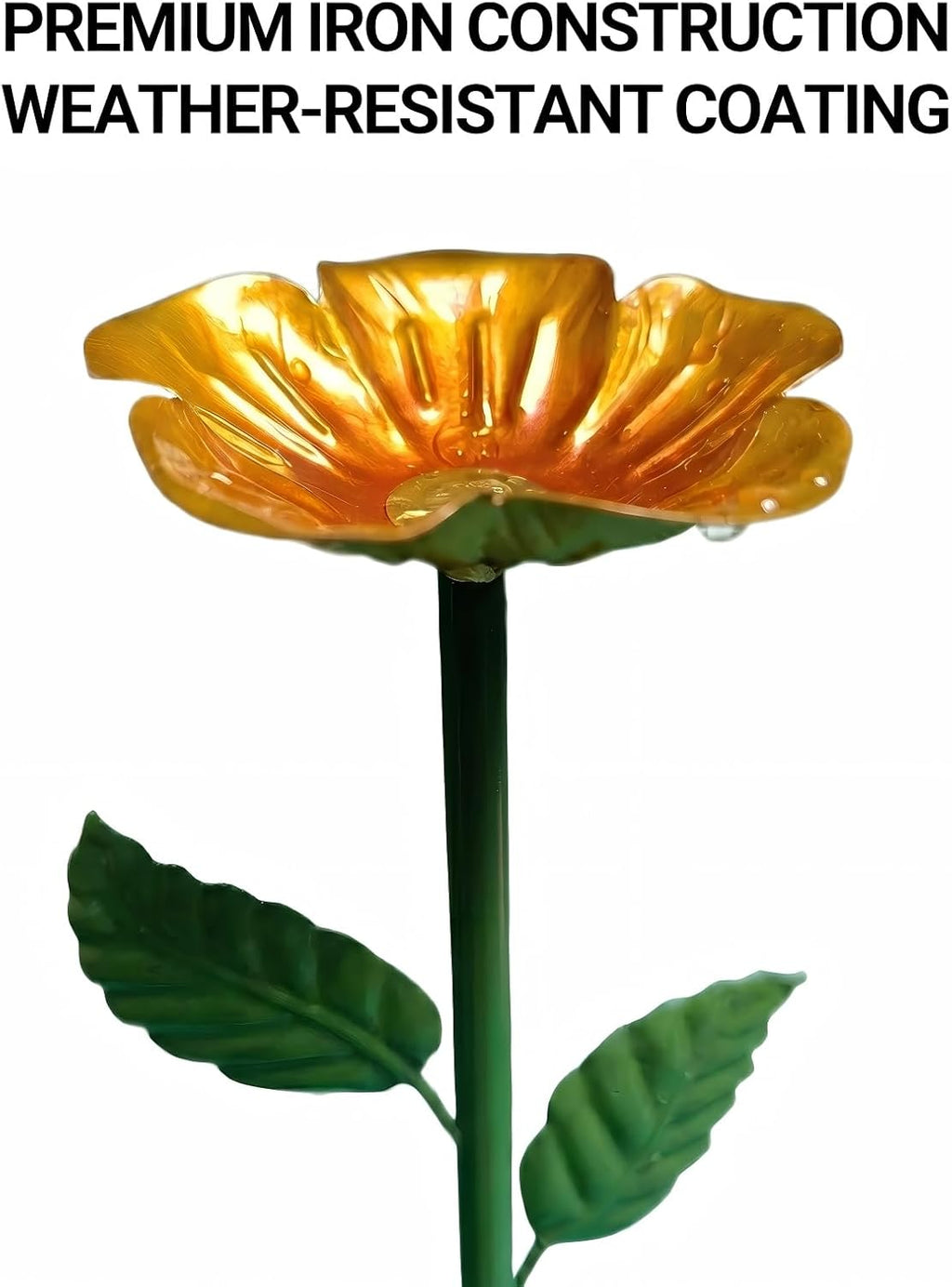 Bee Watering Station for Garden,Metal Bee Bath with Flower Design,Colorful Pollinator Watering Station,4-Pack