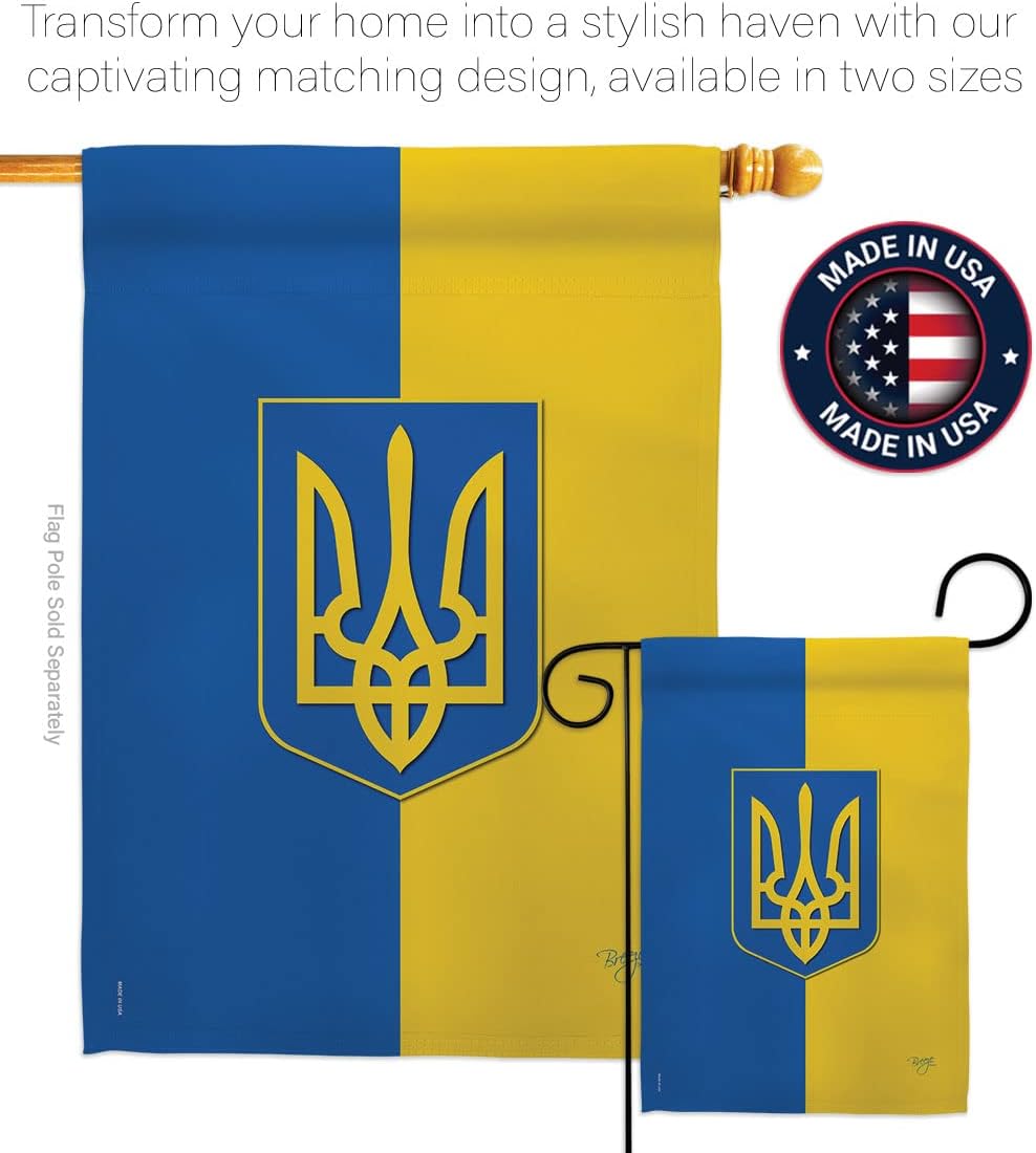 Ukraine Garden Flag Set With Stand Bandera de Ucrania Breeze Decor Indoor Tapestry Suppport Україна Outdoor Home